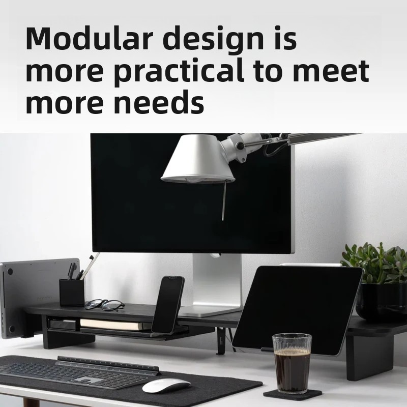 Solid Wood Monitor Riser Stand - Desk Setup Living Room recension och pris
