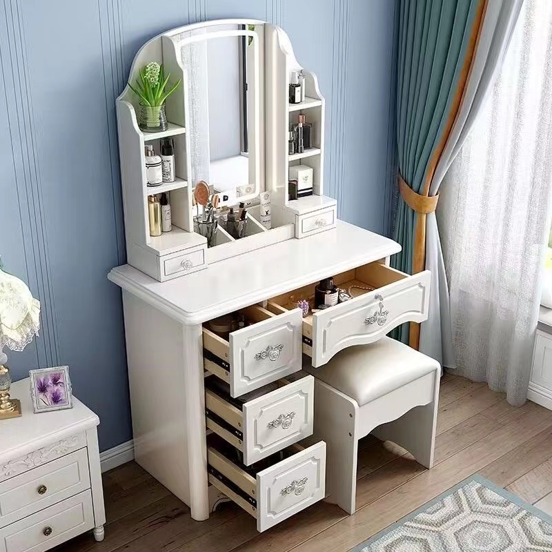 Girls White and Pink Modern Wo - Desk Setup Simple recension och pris