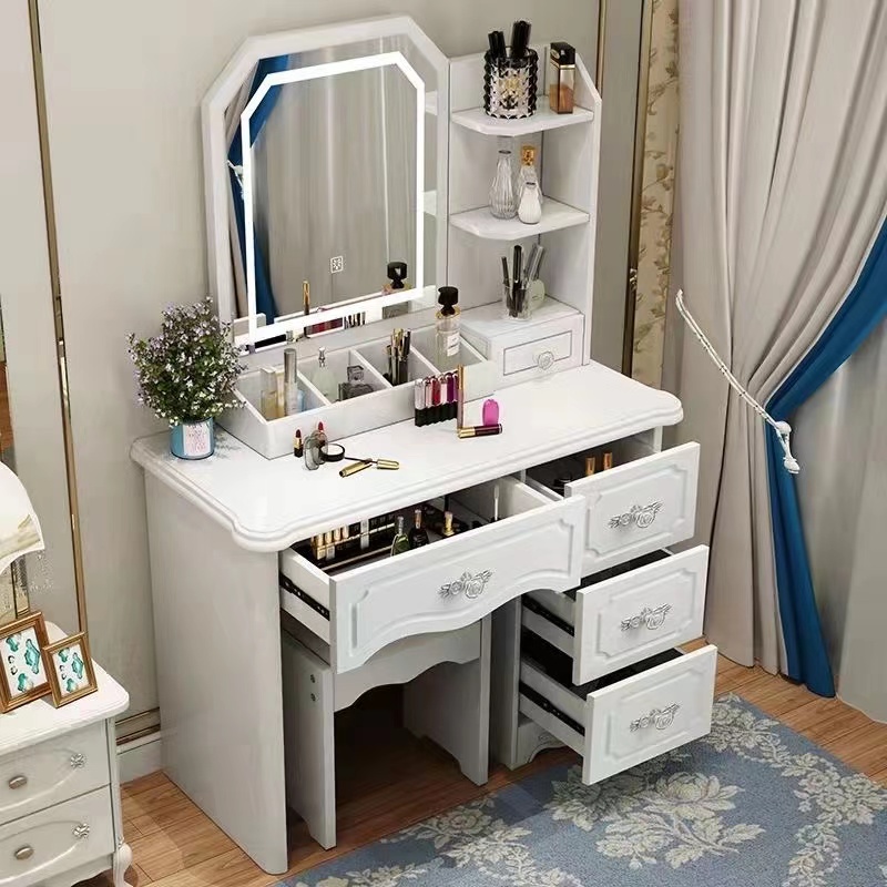 Girls White and Pink Modern Wo - Desk Setup Simple recension och pris