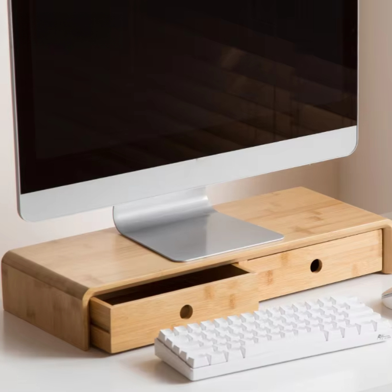 Bamboo Laptop Monitor Riser Ec - Desk Setup Living Room recension och pris