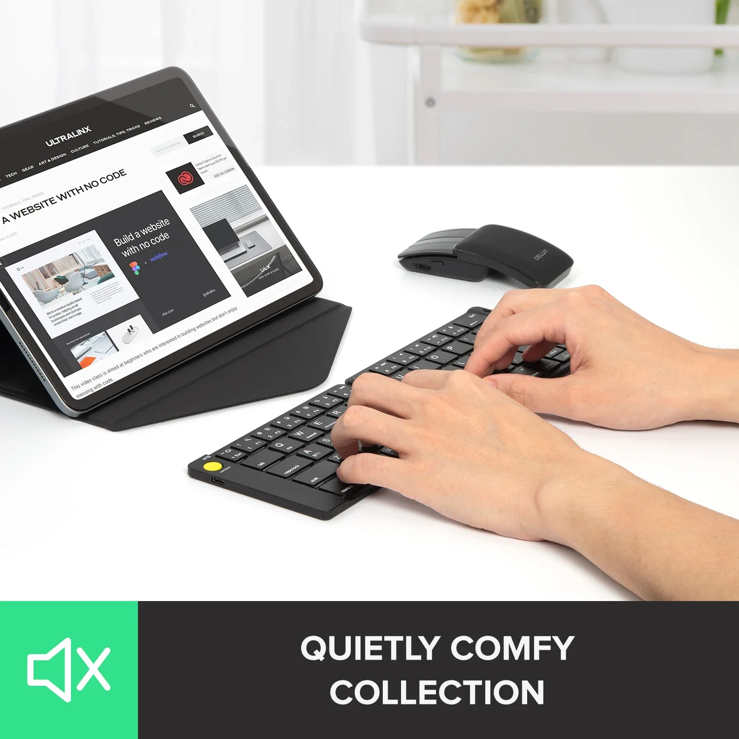 Delux Folding Keyboard Mouse S - Desk Setup Keyboard recension och pris