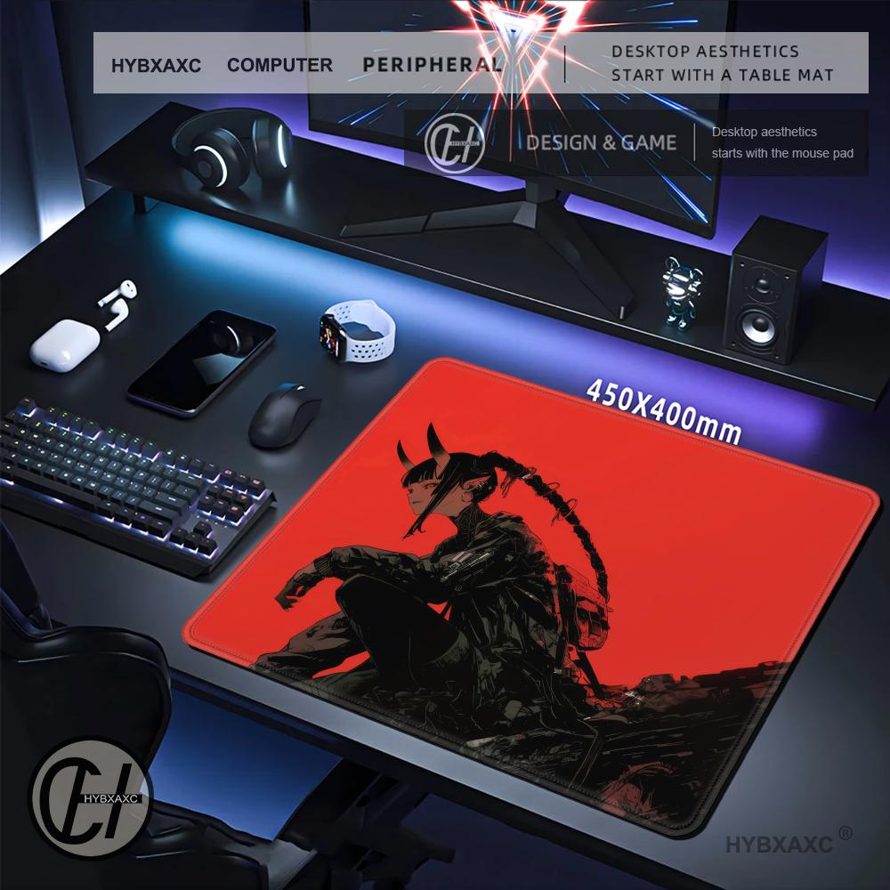 HYBXAXC Red Background Oni Gir - Desk Setup Or Set Up recension och pris
