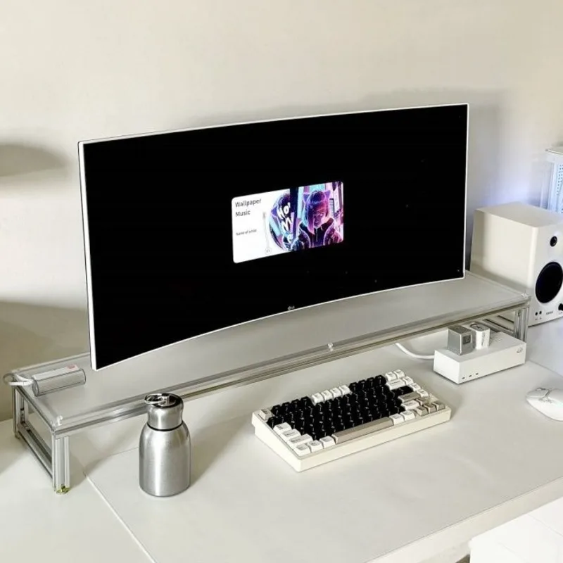 Aluminum Monitor Stand Acrylic - Desk Setup Living Room recension och pris