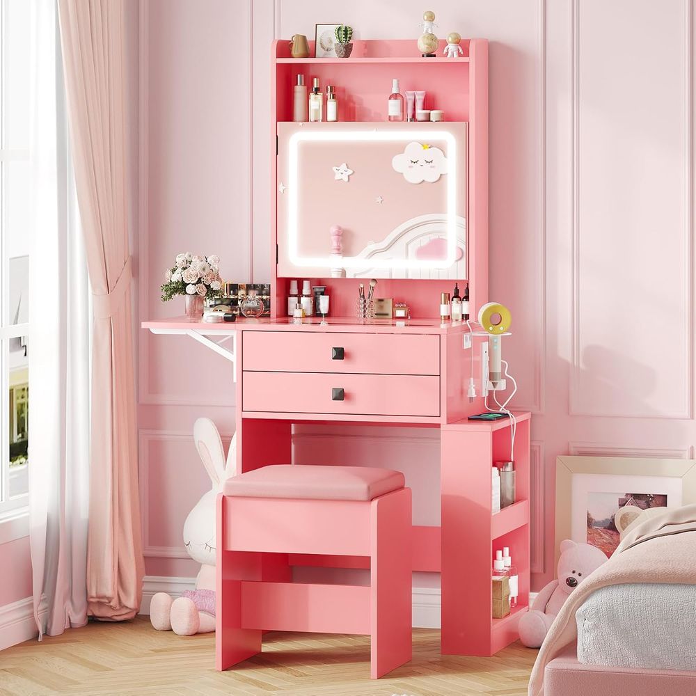 Vabches Small Makeup Vanity De - Desk Setup Small recension och pris