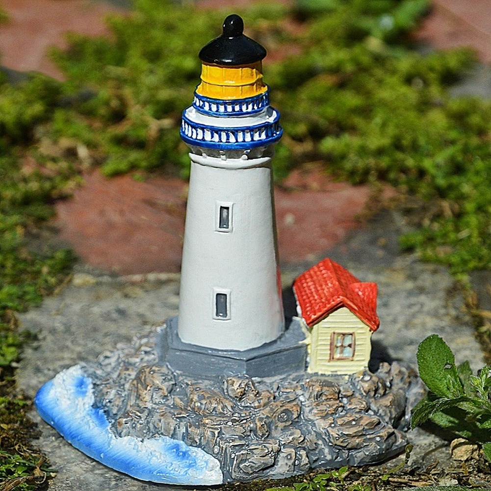 Blue Resin Lighthouse Decor Me - Desk Setup Or Set Up recension och pris