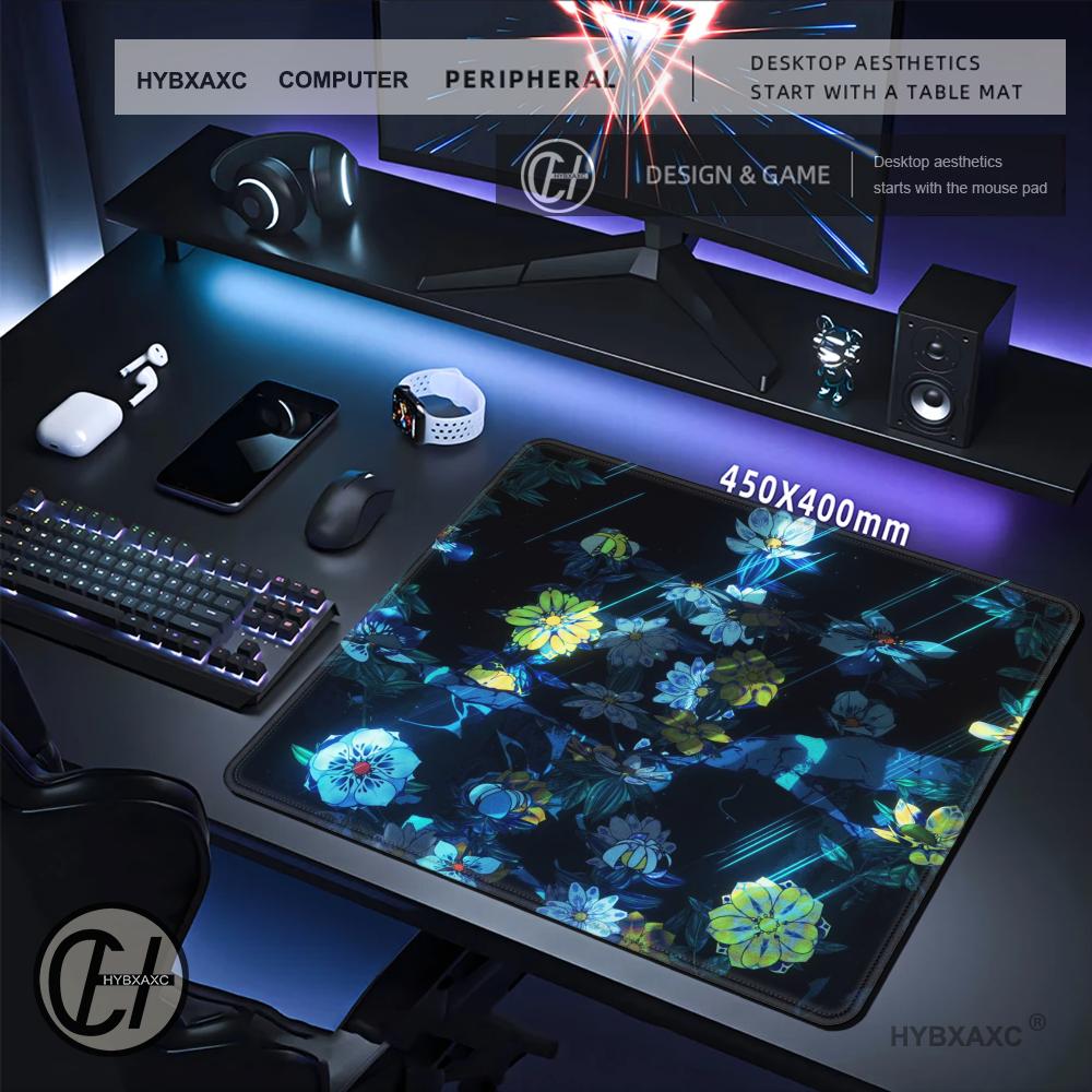 HYBXAXC Dark Floral Manga Back - Desk Setup Dark recension och pris