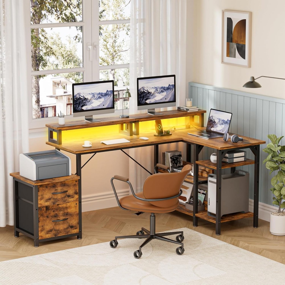 Office Desk with File Drawers& - Desk Setup Or Set Up recension och pris